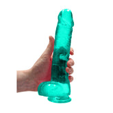 REALROCK Realistic Dildo With Balls 9IN - Crystal Clear Design DONGS